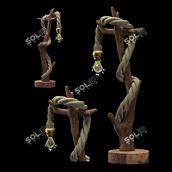 Wooden Light Collection 3D model image 13