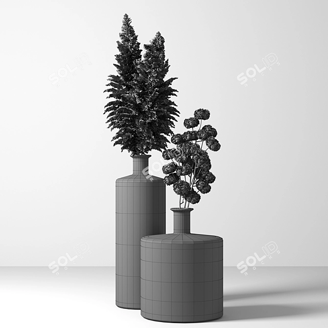 Elegant Decor Vase Collection 3D model image 5