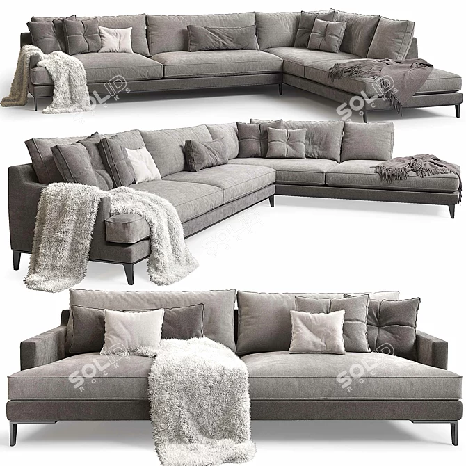 Modern Poliform Bellport Sofa 3D model image 1