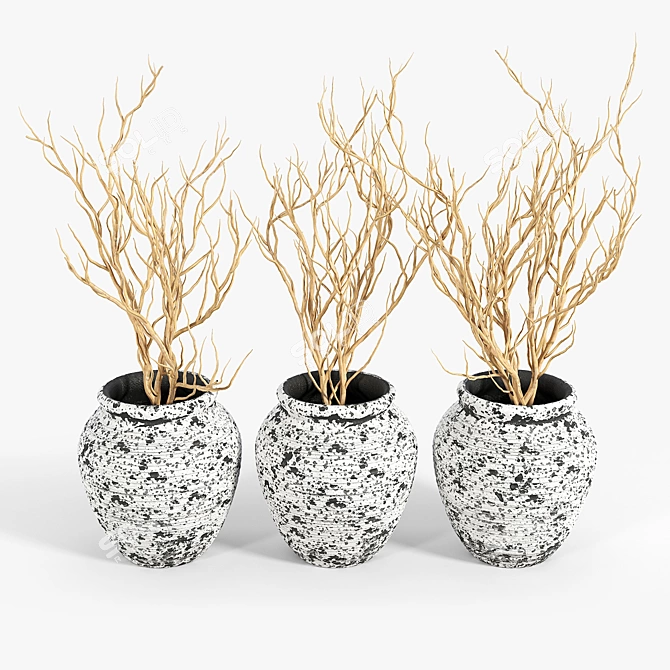 Axl Cement Planter: Modern Minimalist Design 3D model image 2