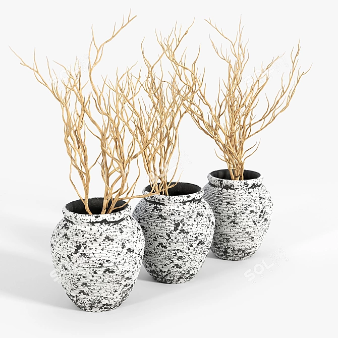 Axl Cement Planter: Modern Minimalist Design 3D model image 3