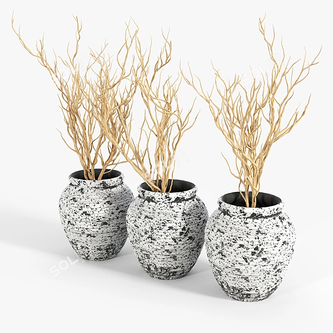 Axl Cement Planter: Modern Minimalist Design 3D model image 4