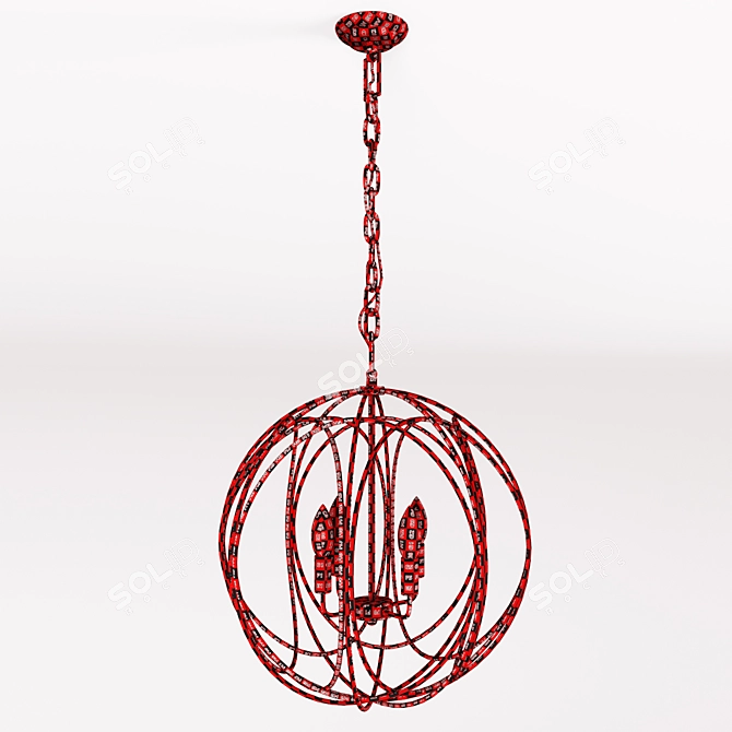 Modern Arbor Lamp Cage - Stylish Lighting Fixture 3D model image 4