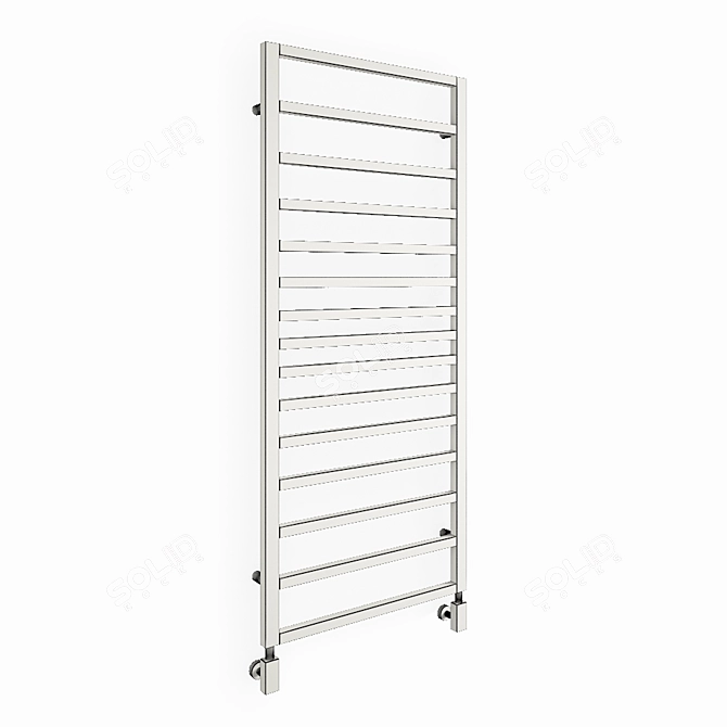 Sleek Chrome Radiator 3D model image 2