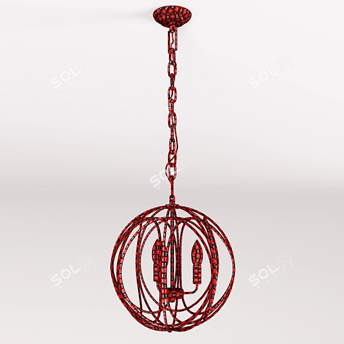 Title: Arbor Modern Hanging Cage Lamp 3D model image 5