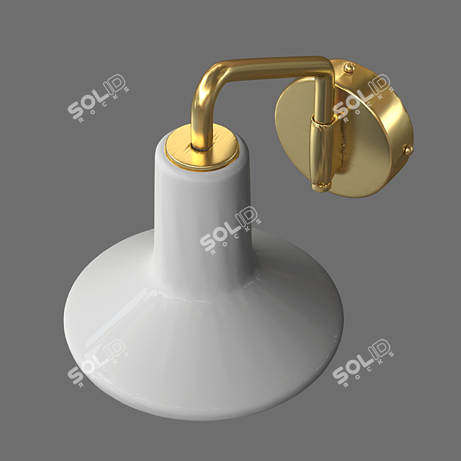 TATO Italia OLLY APPLIQUE: Elegant Brass Wall Sconce 3D model image 2