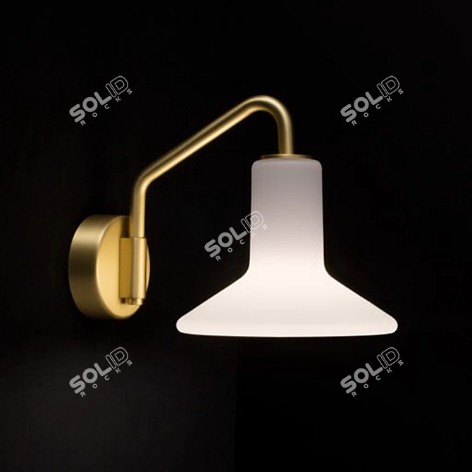 TATO Italia OLLY APPLIQUE: Elegant Brass Wall Sconce 3D model image 4