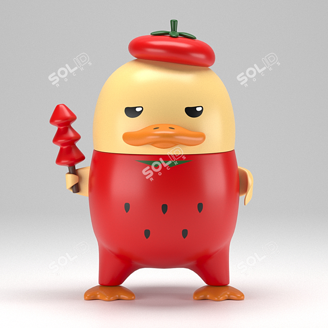 Whimsical Duckoo Winter Figurines 3D model image 3