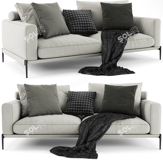 Elegant Flexform Romeo 2 Sofa 3D model image 1