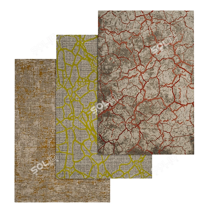 High-Quality Carpet Set: Versatile Textures 3D model image 1