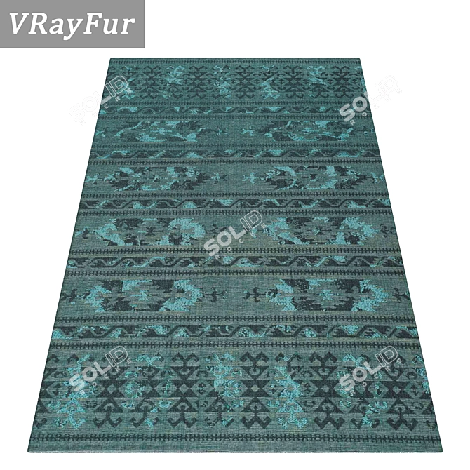 Luxury Carpets Set 392 - High-Quality Textures for Close and Distant Shots 3D model image 2