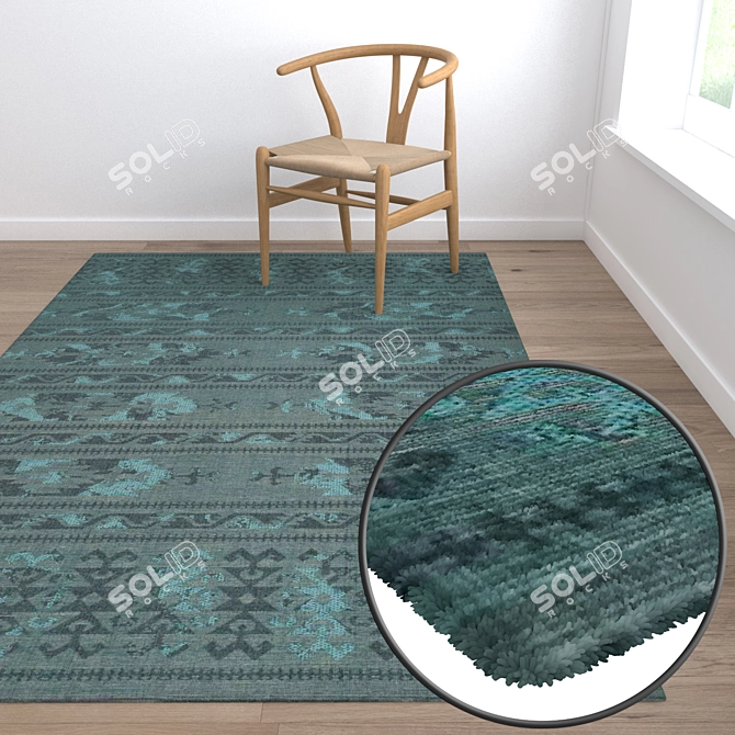 Luxury Carpets Set 392 - High-Quality Textures for Close and Distant Shots 3D model image 5