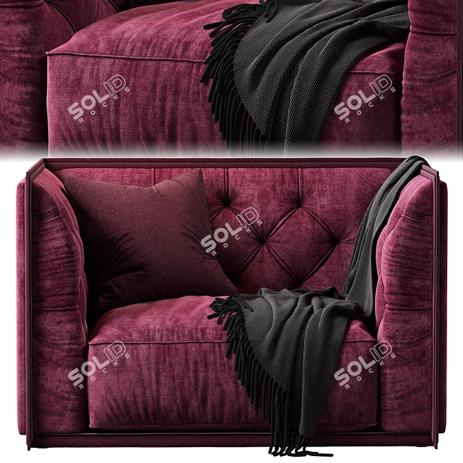 Classic Elegance: NAPOLEON Armchair 3D model image 2