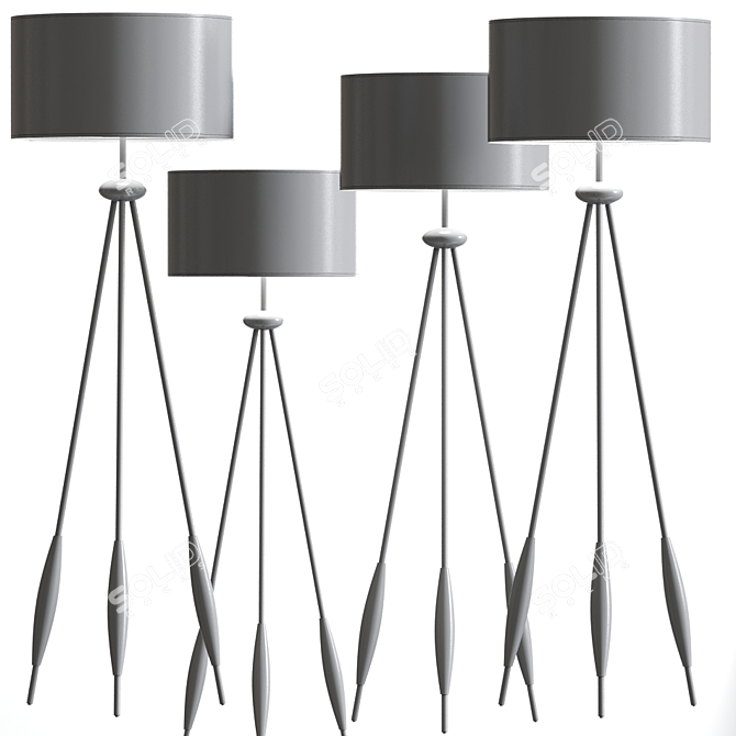 Sleek Floor Lamp: Elegant and Modern 3D model image 2
