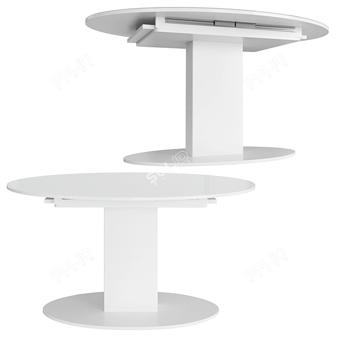 Convertible Dining Table - Stylish and Functional 3D model image 2