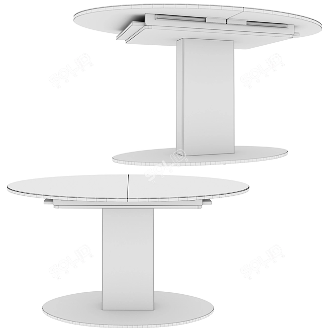 Convertible Dining Table - Stylish and Functional 3D model image 3