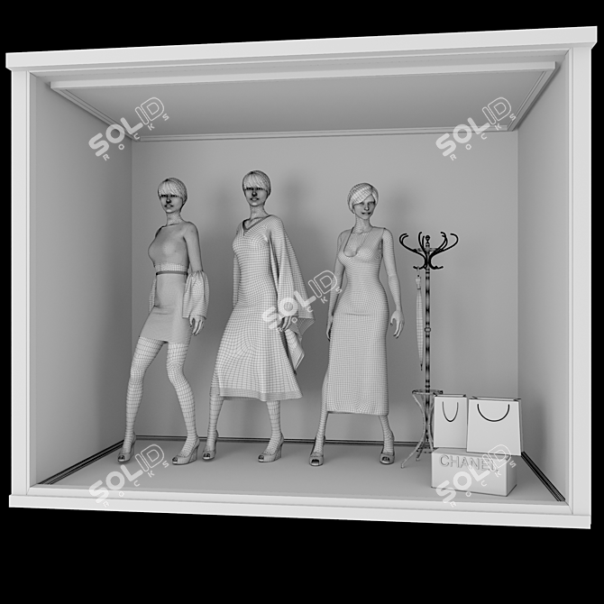 Fashion Fiesta: Clothing Galore 3D model image 5