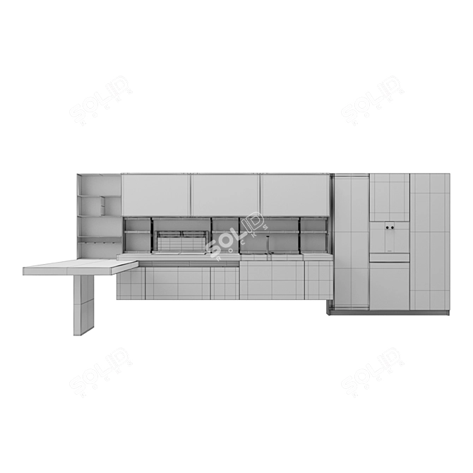  Stylish Kitchen Set: Kitchen 53 3D model image 5