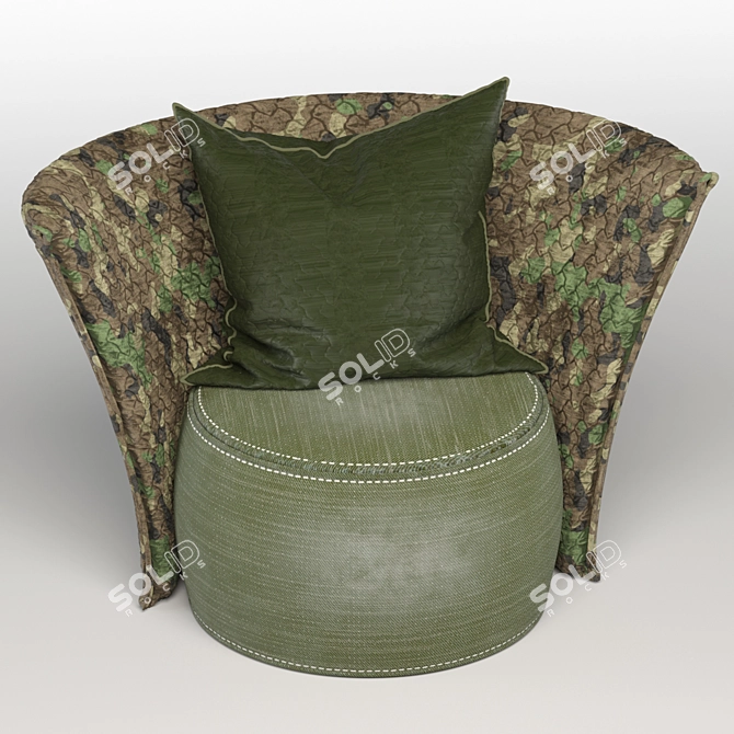 Vittoria Frigerio Armchair: Elegant and Comfortable 3D model image 4