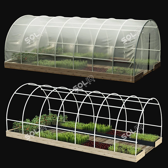  MaxGrow Greenhouse V1: 606x295x205 cm 3D model image 1