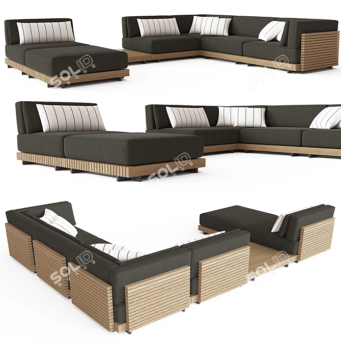 Luxury CAICOS Sofa: Elegant and Comfortable 3D model image 1