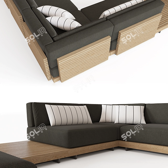 Luxury CAICOS Sofa: Elegant and Comfortable 3D model image 2