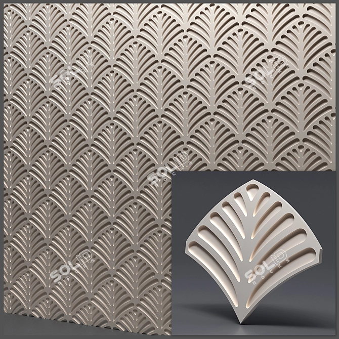 3D Gypsum Panel - Seamless Design Solution 3D model image 3