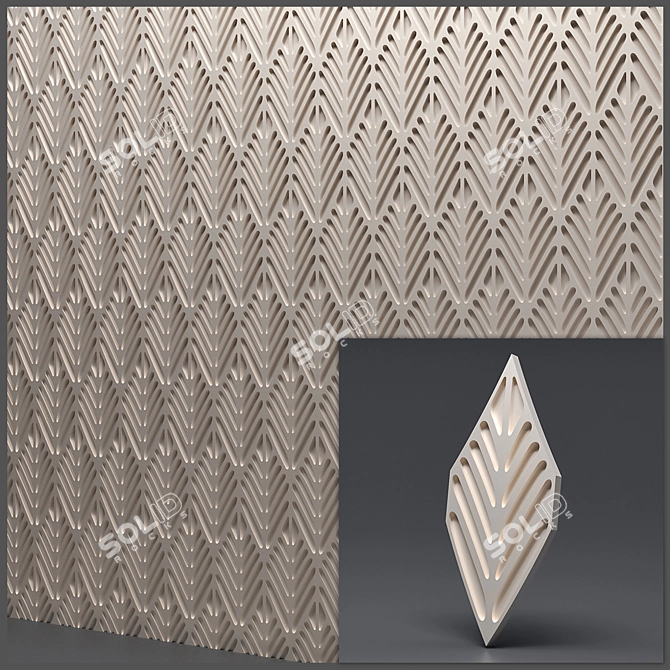 3D Gypsum Panel - Seamless Design Solution 3D model image 4