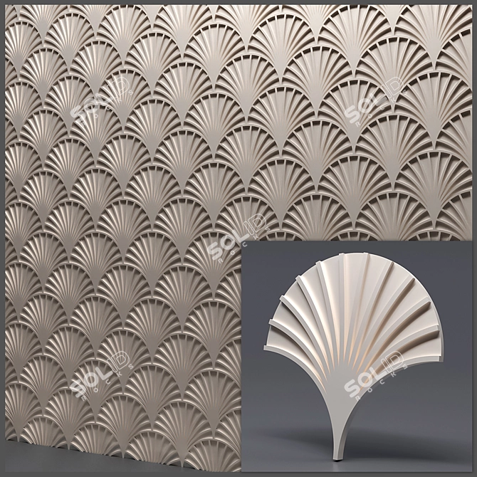 Seamless Gypsum 3D Panels: Versatile and Stylish 3D model image 2