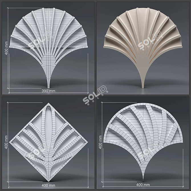 Seamless Gypsum 3D Panels: Versatile and Stylish 3D model image 5