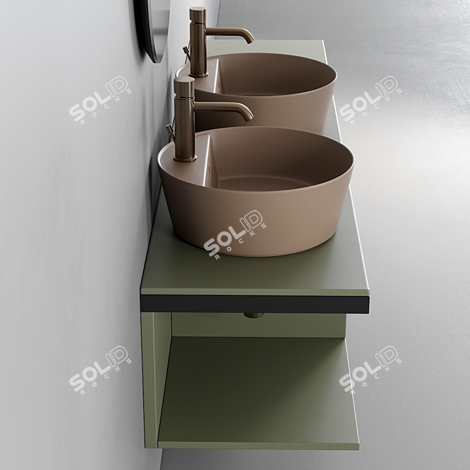 Ceramica Cielo Multiplo Vanity Set 3D model image 3