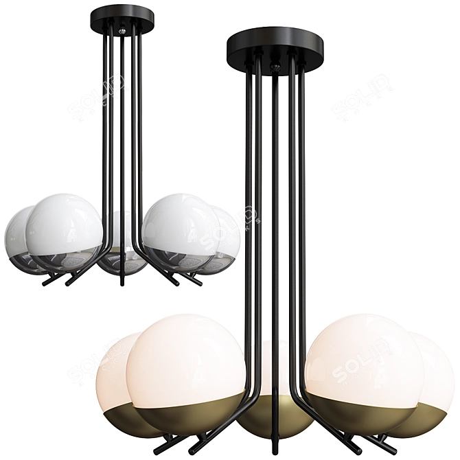 Jupiter Santa 5-Light Chandelier 3D model image 1