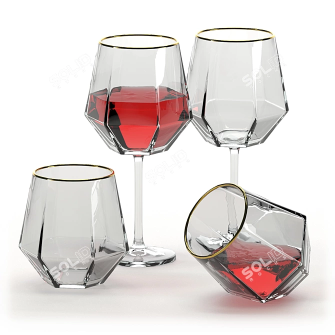 Sleek Glass Design 3D model image 6