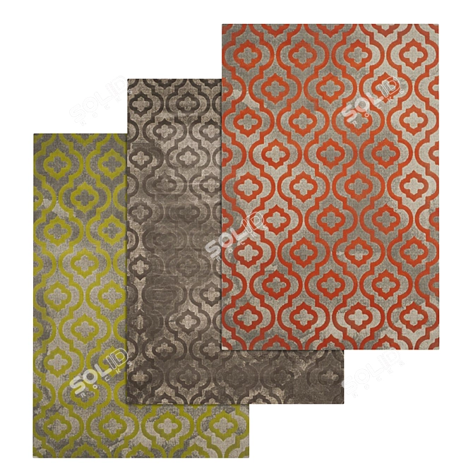 High-Quality Carpets Set 3D model image 1