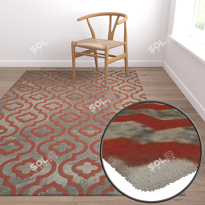 High-Quality Carpets Set 3D model image 5