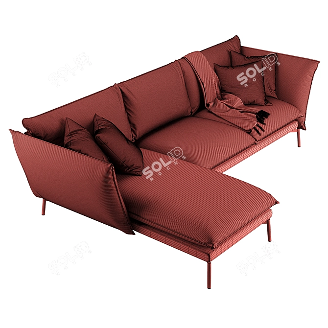 Hugo Corner Sofa: Comfort and Style 3D model image 5