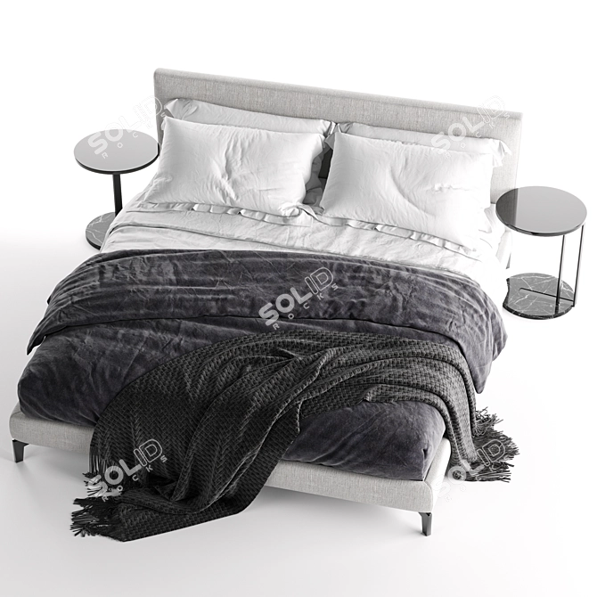 Elevate Your Sleep with Meridiani Stone Up 3D model image 4