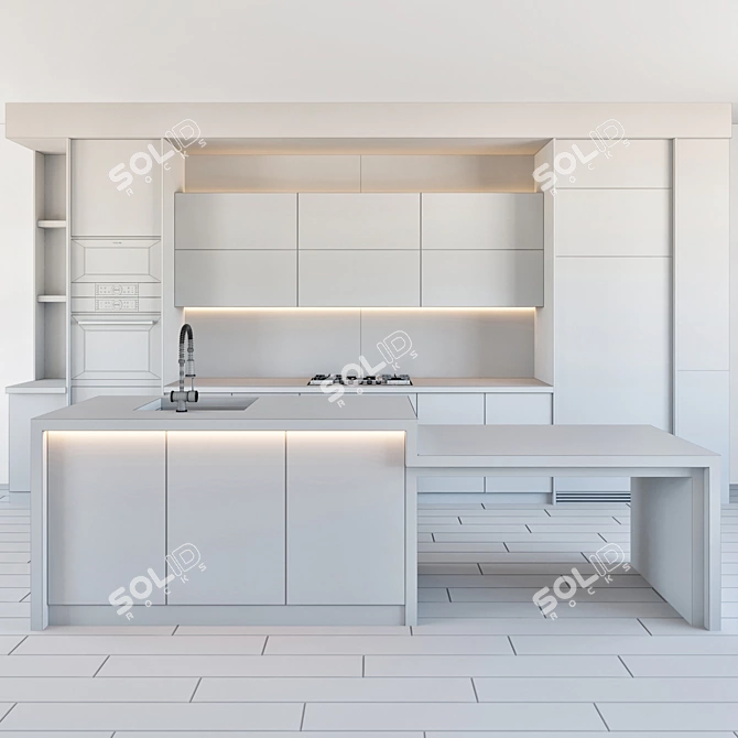 Modern Kitchen Blender 3D model image 3