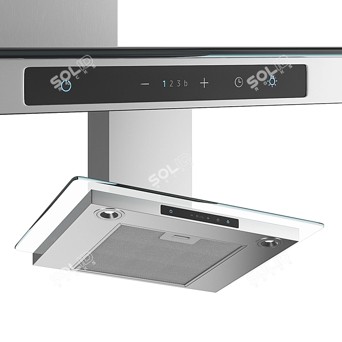 Sleek and Powerful Samsung Range Hood 3D model image 1