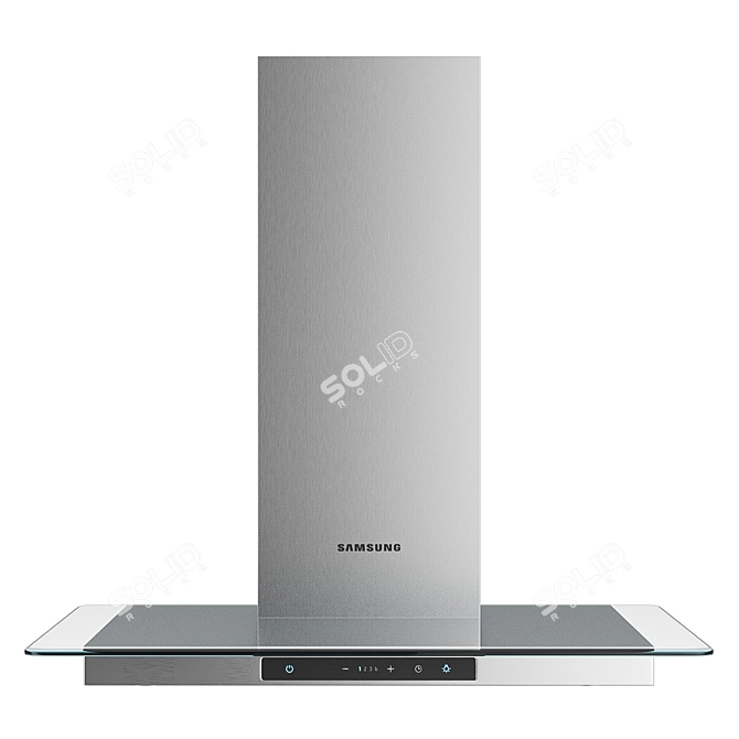 Sleek and Powerful Samsung Range Hood 3D model image 2