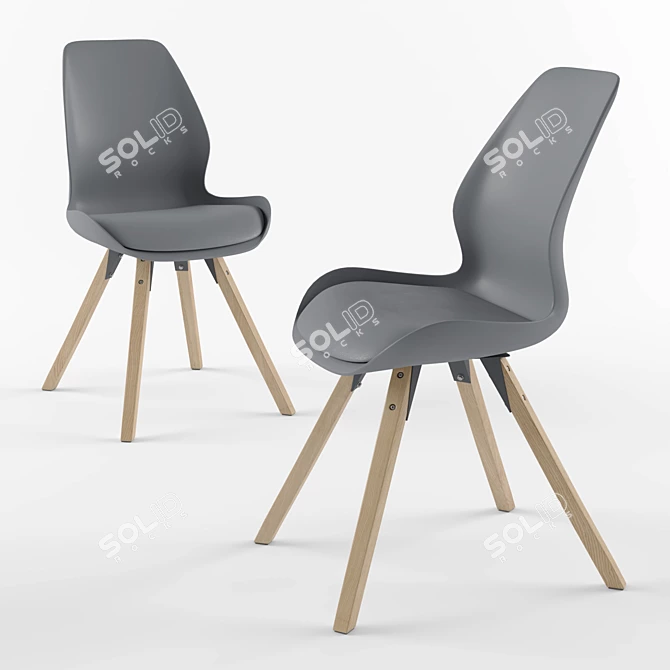 Scandinavian Comfort: JYSK BOGENSE Chair 3D model image 2