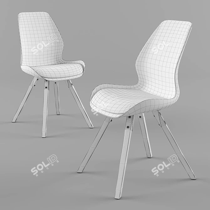 Scandinavian Comfort: JYSK BOGENSE Chair 3D model image 4