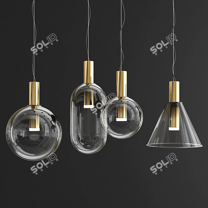 Captivating Bomma Smoke Pendant 3D model image 1