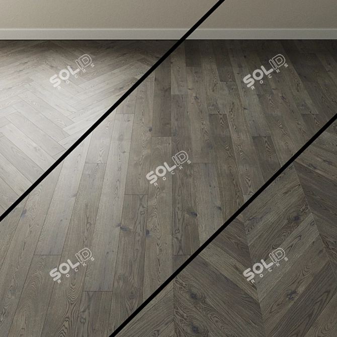 Coswick Misty Fjords Gray Oak Parquet 3D model image 1