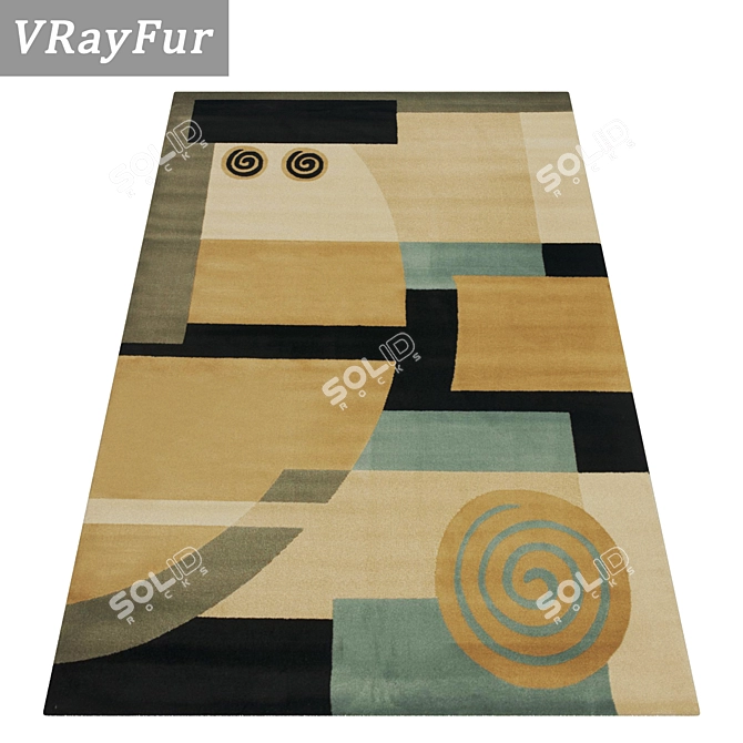 High-Quality Carpet Set 403 3D model image 4