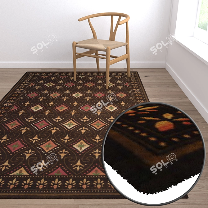 High-Quality Carpets Set - 3 Variants 3D model image 5