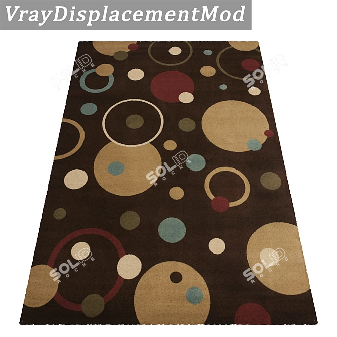 Luxury Set of 3 High-Quality Carpets 3D model image 3