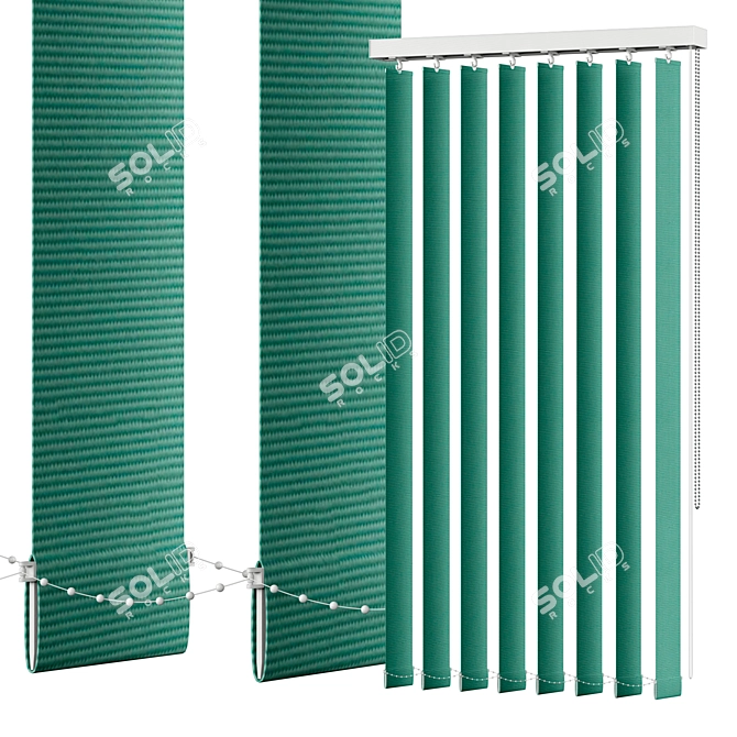 Blackout Vertical Blinds - Sevilla Collection 3D model image 2