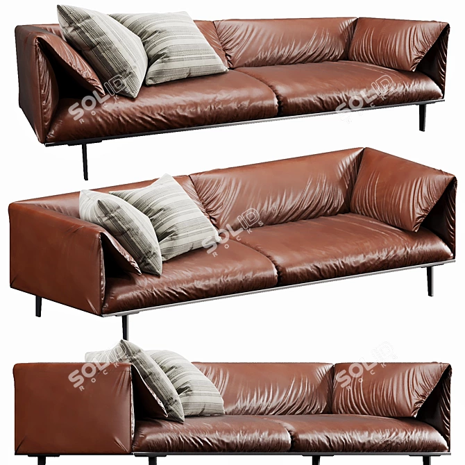 Elegant John-John Sofa: Perfect Blend of Style and Comfort 3D model image 2