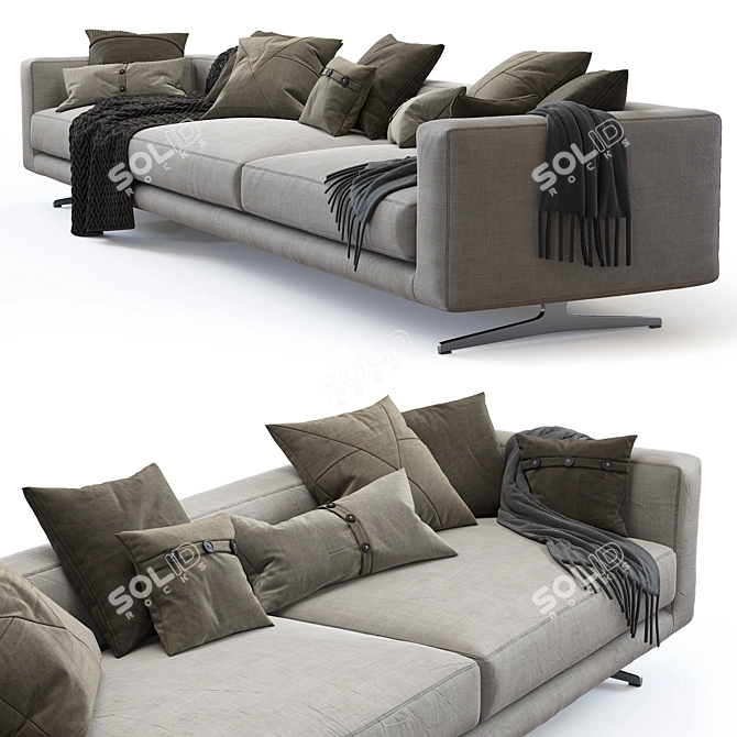 Versatile and Stylish Flexform Campiello Sofa 3D model image 2